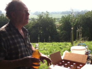 John Teiser in his Orchard