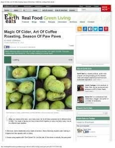 Magic Of Cider, Art Of Coffee Roasting, Season Of Paw Paws | Earth Eats - Indiana Public Media_Page_1
